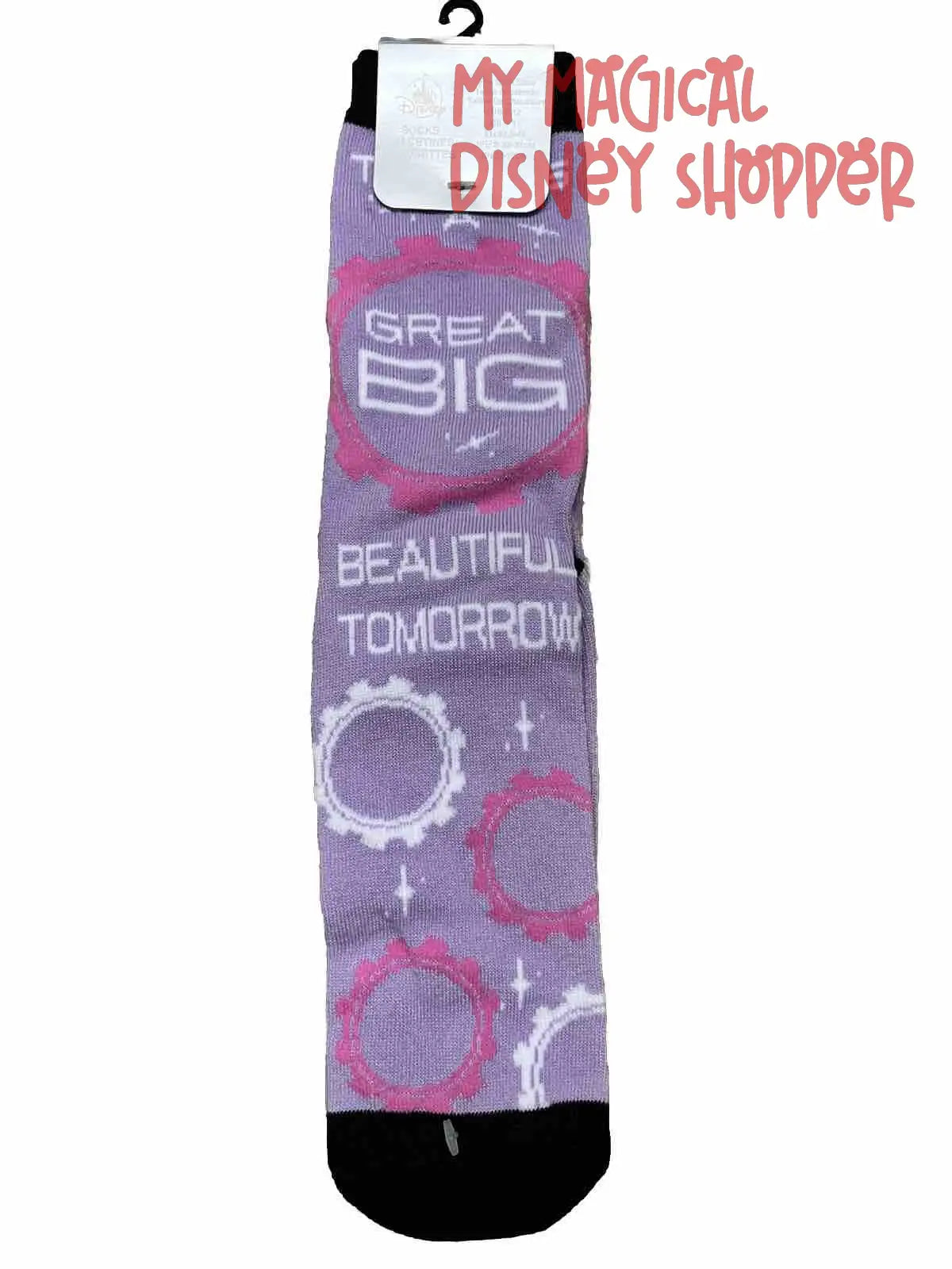 Disney Parks Tomorrowland Great Big Beautiful Tomorrow Adult Socks US 6-12