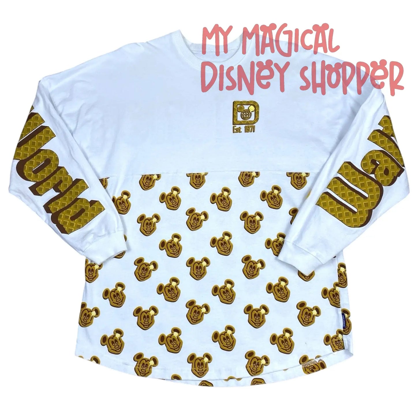 Disney Parks Walt Disney World Mickey Waffle Adult Spirit Jersey - Unisex Adult Small