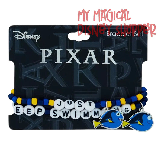 Disney Pixar Finding Dory Best Friend Beaded Bracelet Set - Just Keep Swimming