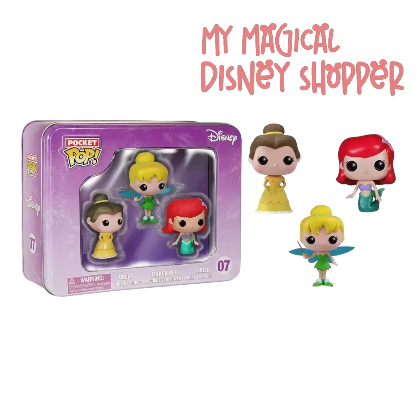 Disney Princess Pocket Pop! 3-Pack Tin