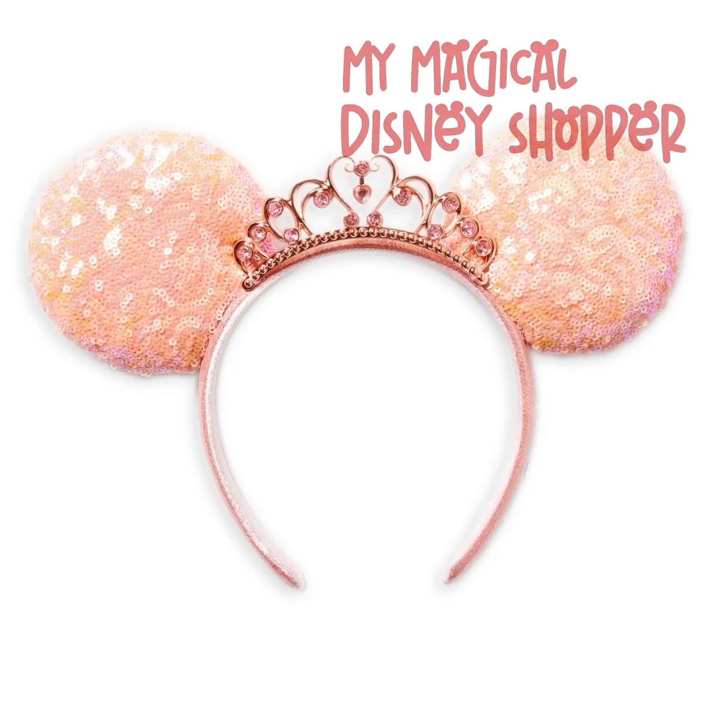 Disney Princess Sequined Ear Headband - Coral