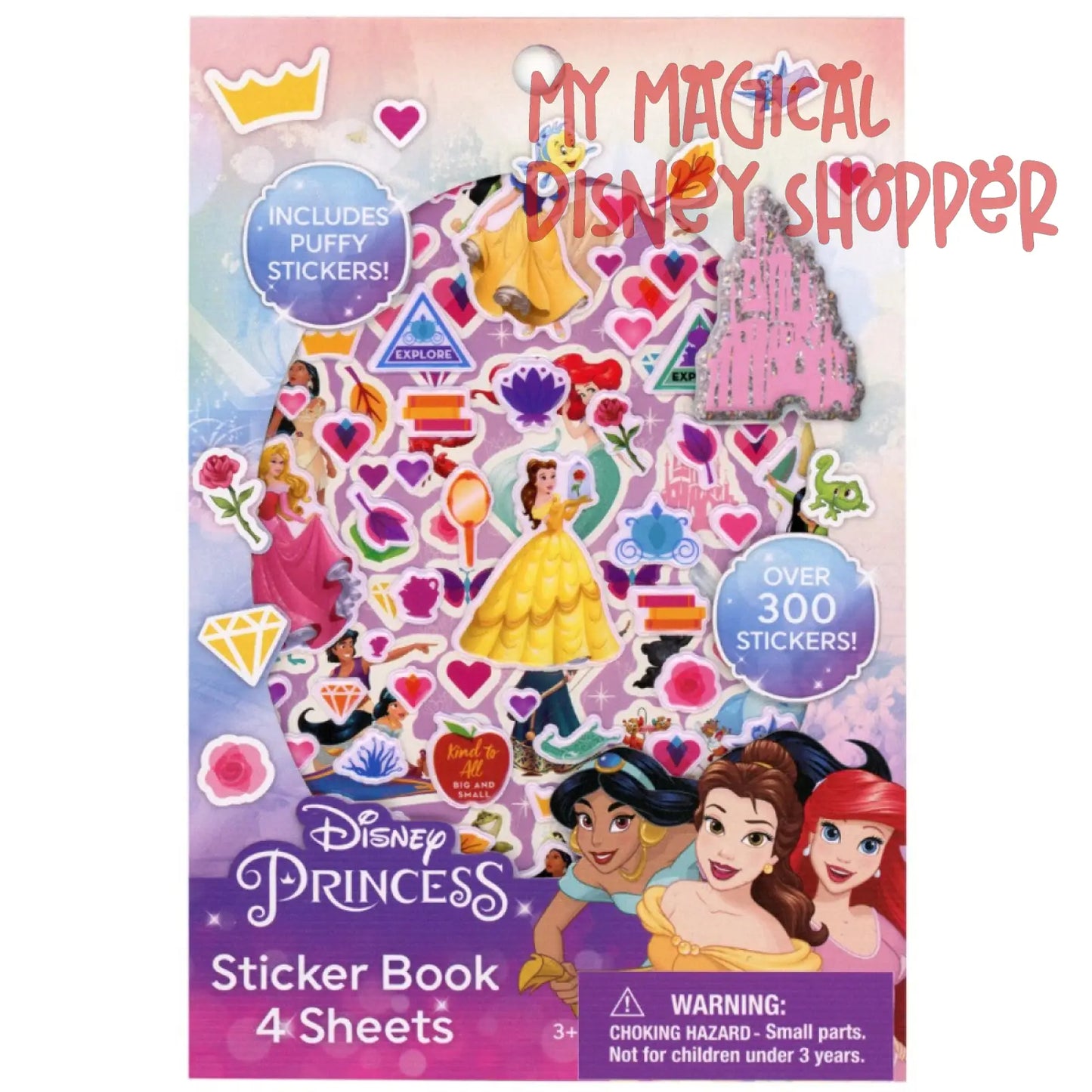 Disney Princess Sticker Book with Puffy Stickers