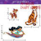 Disney Princess Waterproof Decals - Belle, Aurora, Jasmine, Little Mermaid - Set of 13 Stickers