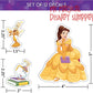Disney Princess Waterproof Decals - Belle, Aurora, Jasmine, Little Mermaid - Set of 13 Stickers