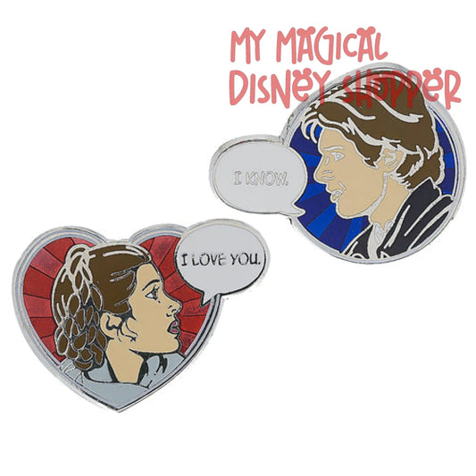 Disney Star Wars Pin - Han Solo Leia Set - Valentine's Day