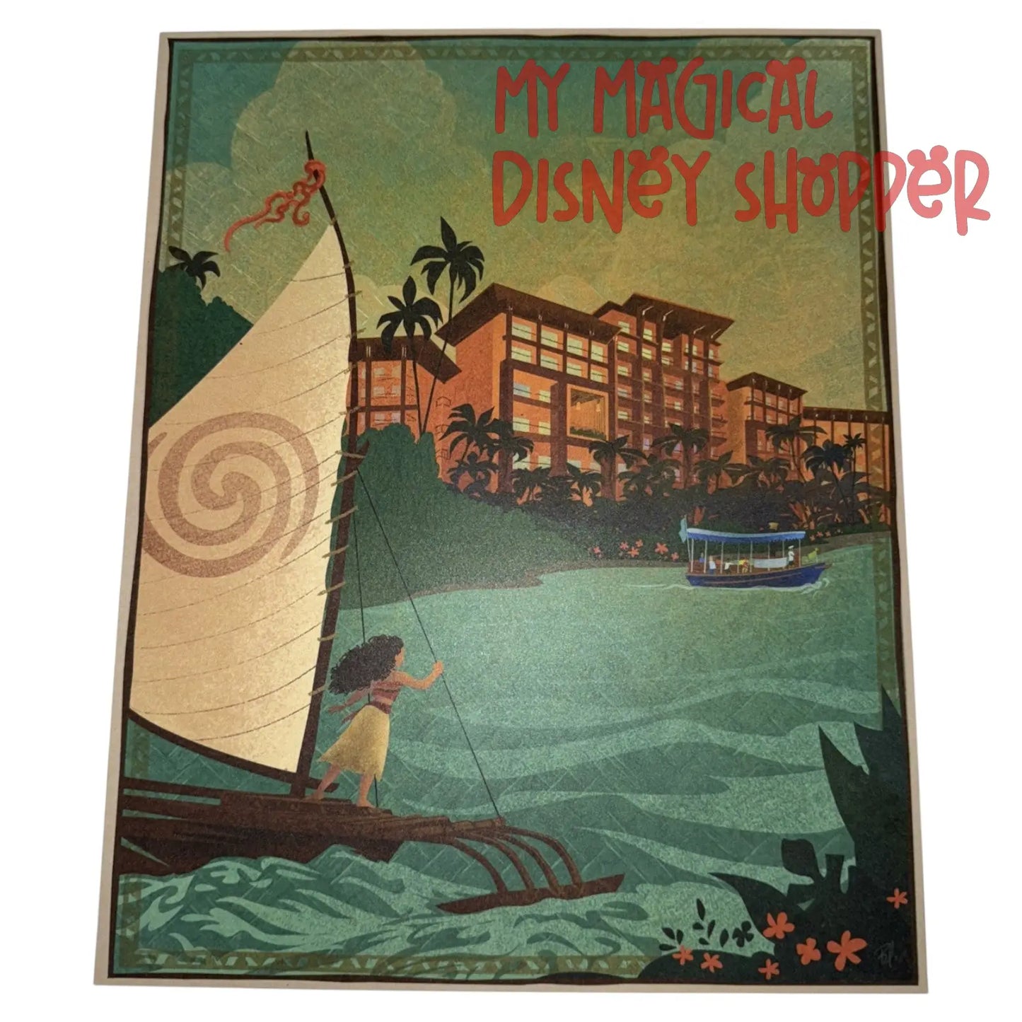 Disney Vacation Club Polynesian Village Resort Island Tower Moana 2 Print by Bret Iwan 🌺🌊✨