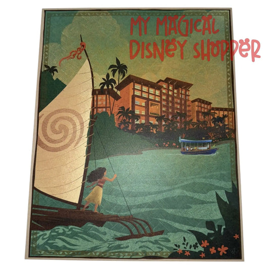 Disney Vacation Club Polynesian Village Resort Island Tower Moana 2 Print by Bret Iwan 🌺🌊✨