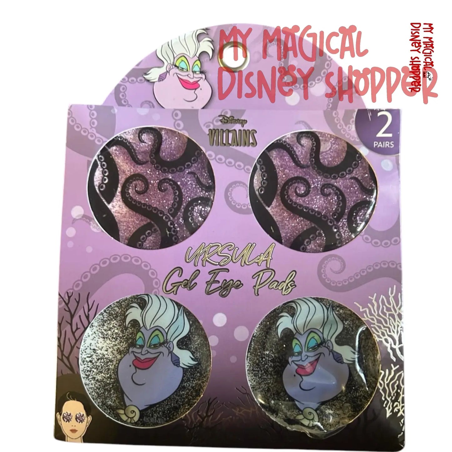 Disney Villains Ursula Gel Eye Pads – 2 Pairs