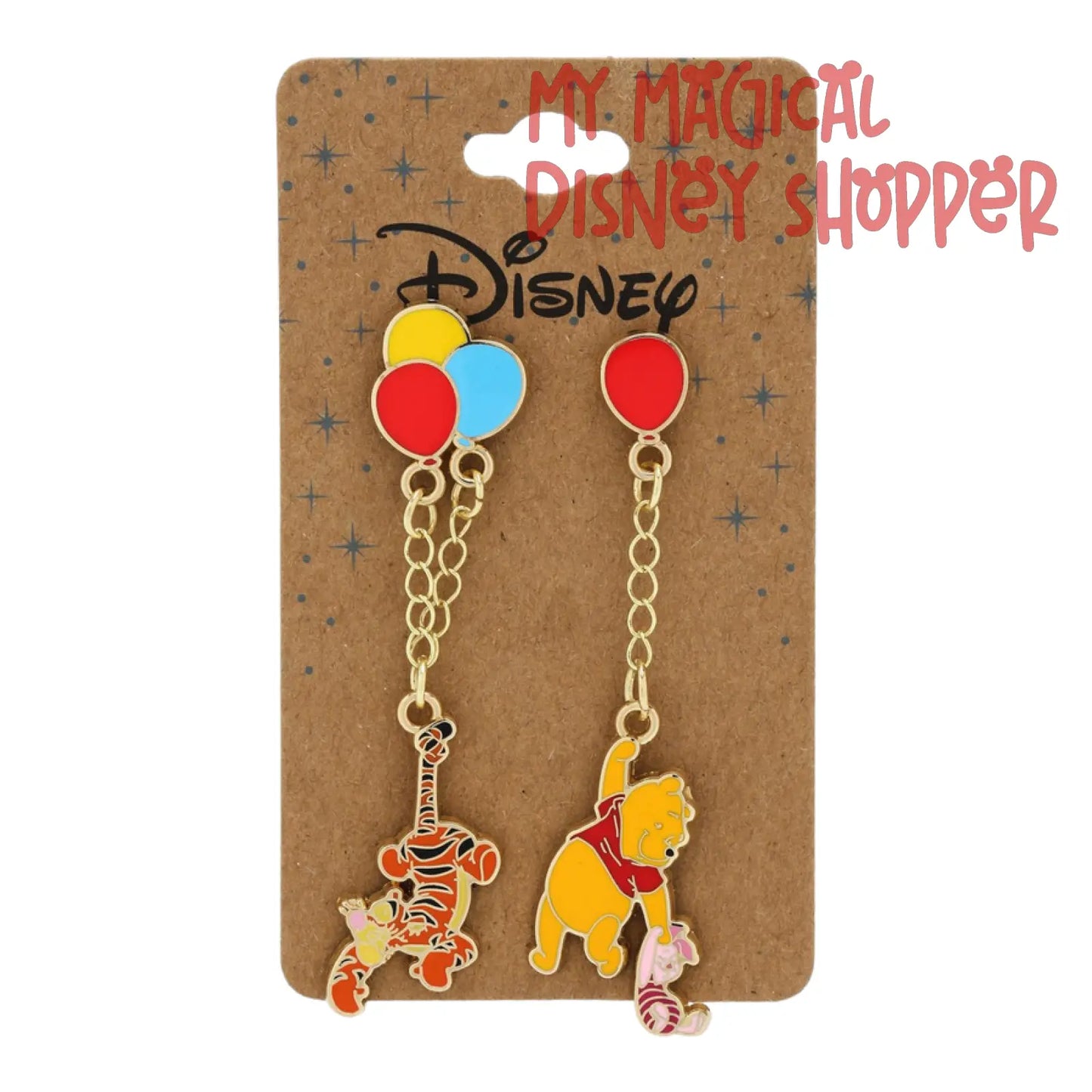 Disney Winnie the Pooh Balloons Dangling Enamel Pin Pack