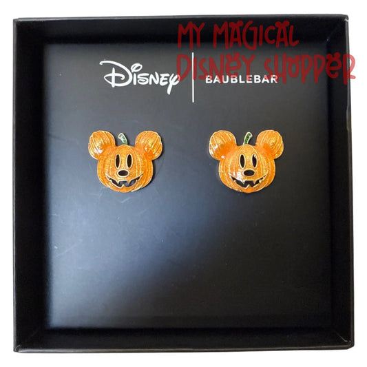 Disney x Baublebar Mickey Halloween Jack O Lantern Stud Earrings