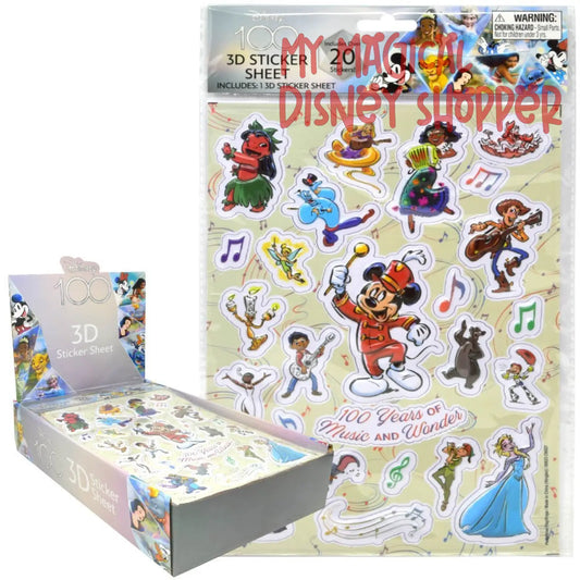 Disney100 Raised Sticker Sheet