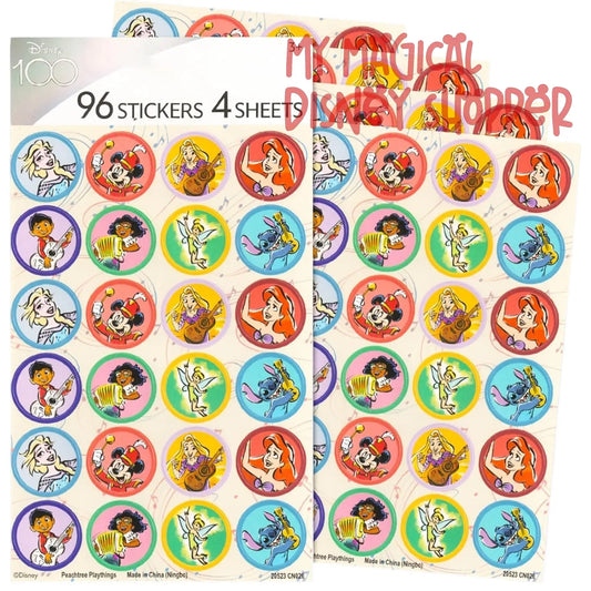Disney100 Round Stickers - 96 Stickers