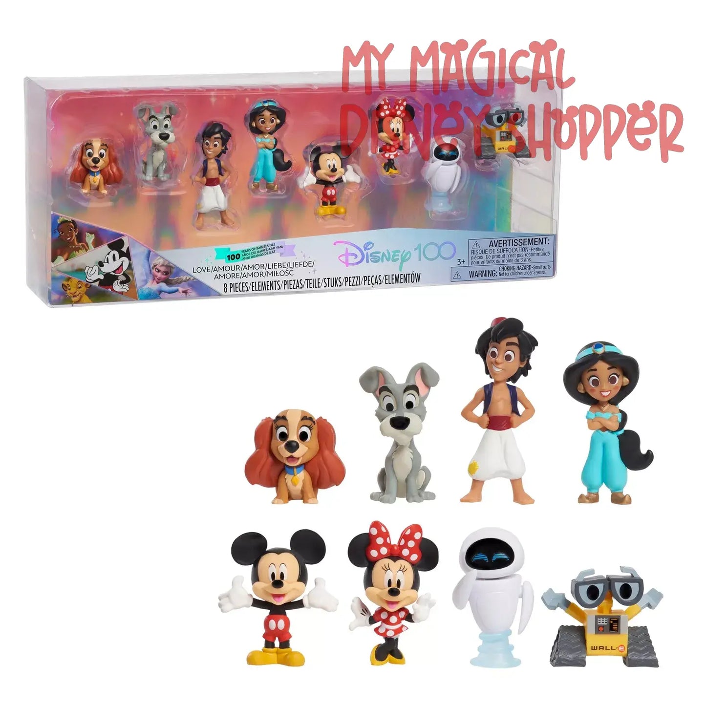 Disney100 Years of Love Celebration Collection – 8-Figure Pack (Limited Edition)