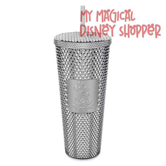Disneyland 100 Silver Mickey Mouse Starbucks Tumbler Cup - 24 Ounce