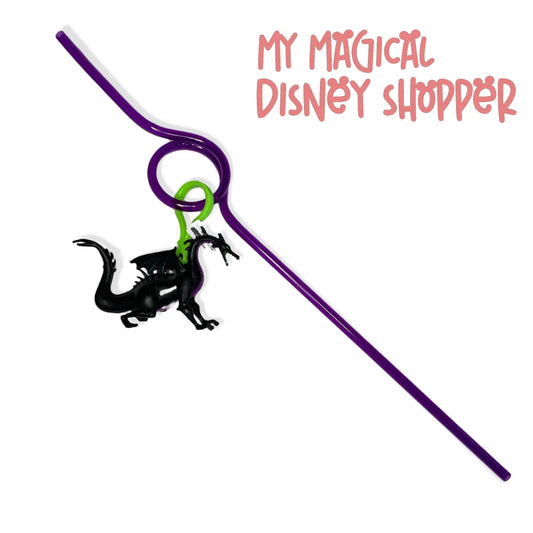 Disneyland After Dark DCA Villains Night Maleficent Dragon Straw Clip