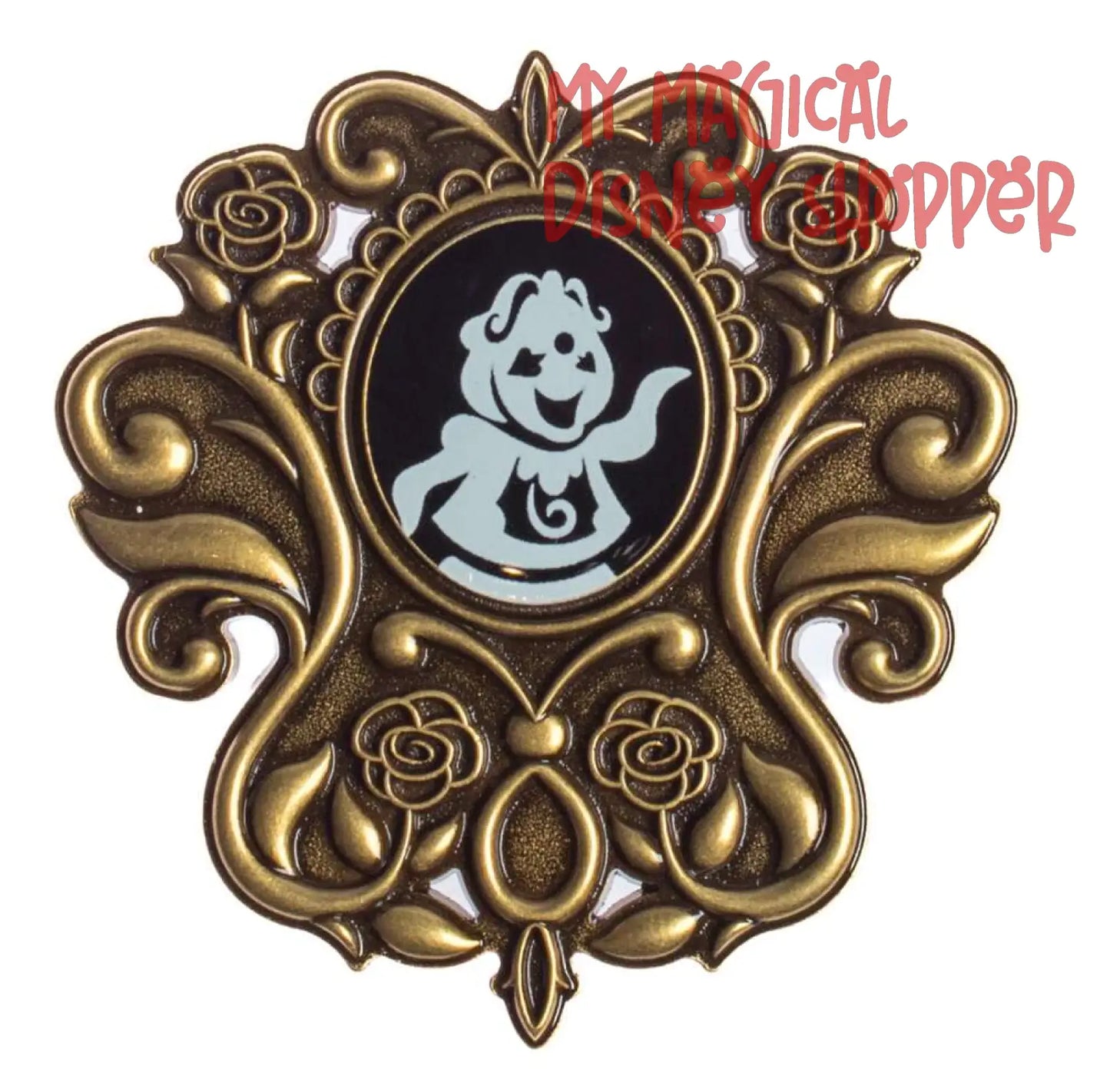 Disneyland Paris Cogsworth Portrait Pin - Beauty and the Beast