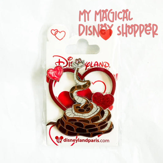Disneyland Paris Kaa with Hearts Valentine's Day Pin