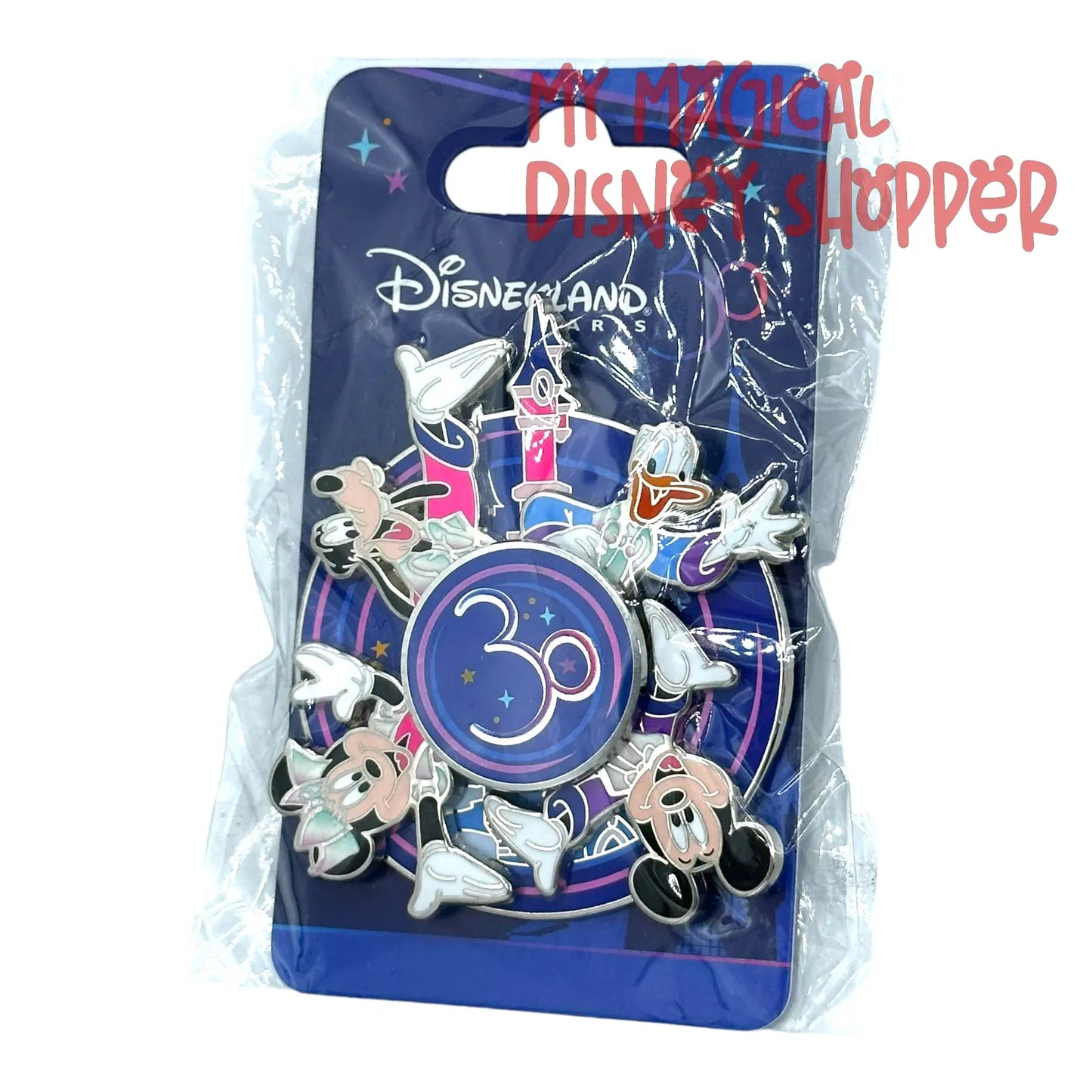 Disneyland Paris Mickey and Friends 30th Anniversary Spinner Pin