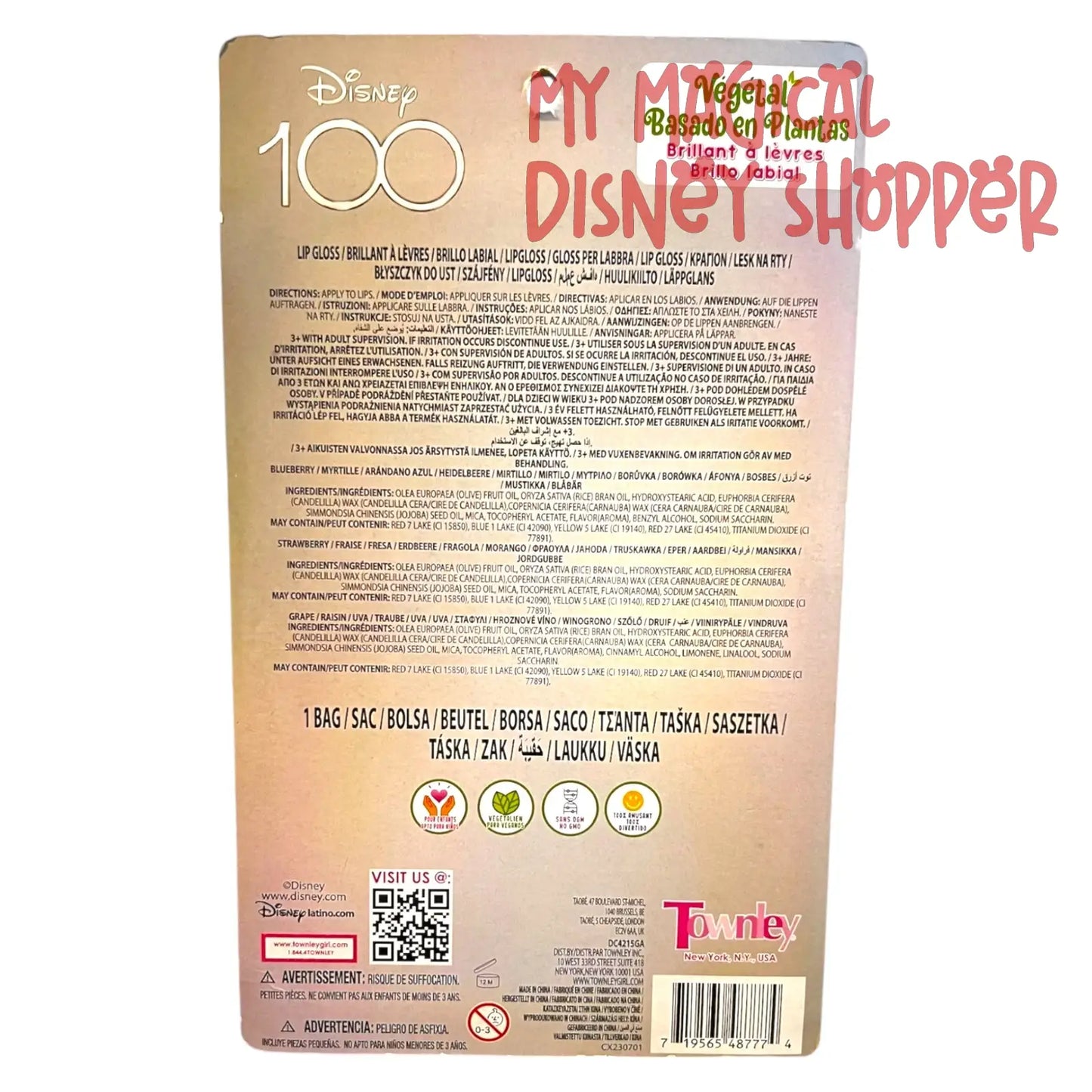 Disney's 100th 3 Count Gloss in Sliding Case with Pouch