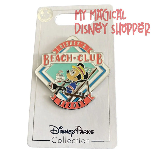 Disney's Beach Club Resort Mickey Lounging Pin