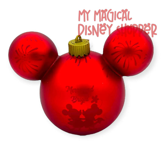 Mickey & Minnie - Merry & Bright Mickey Ears Icon Ornament