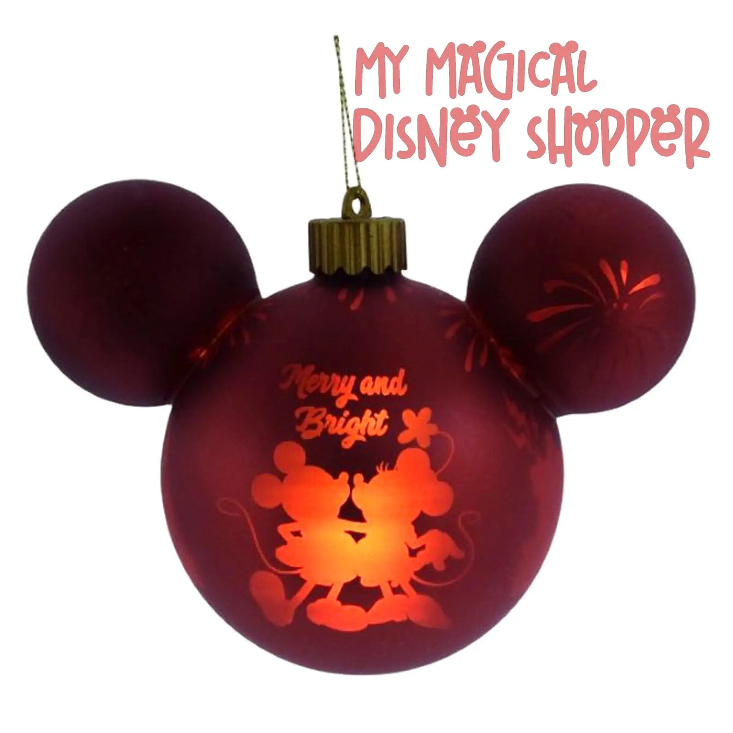 Mickey & Minnie - Merry & Bright Mickey Ears Icon Ornament