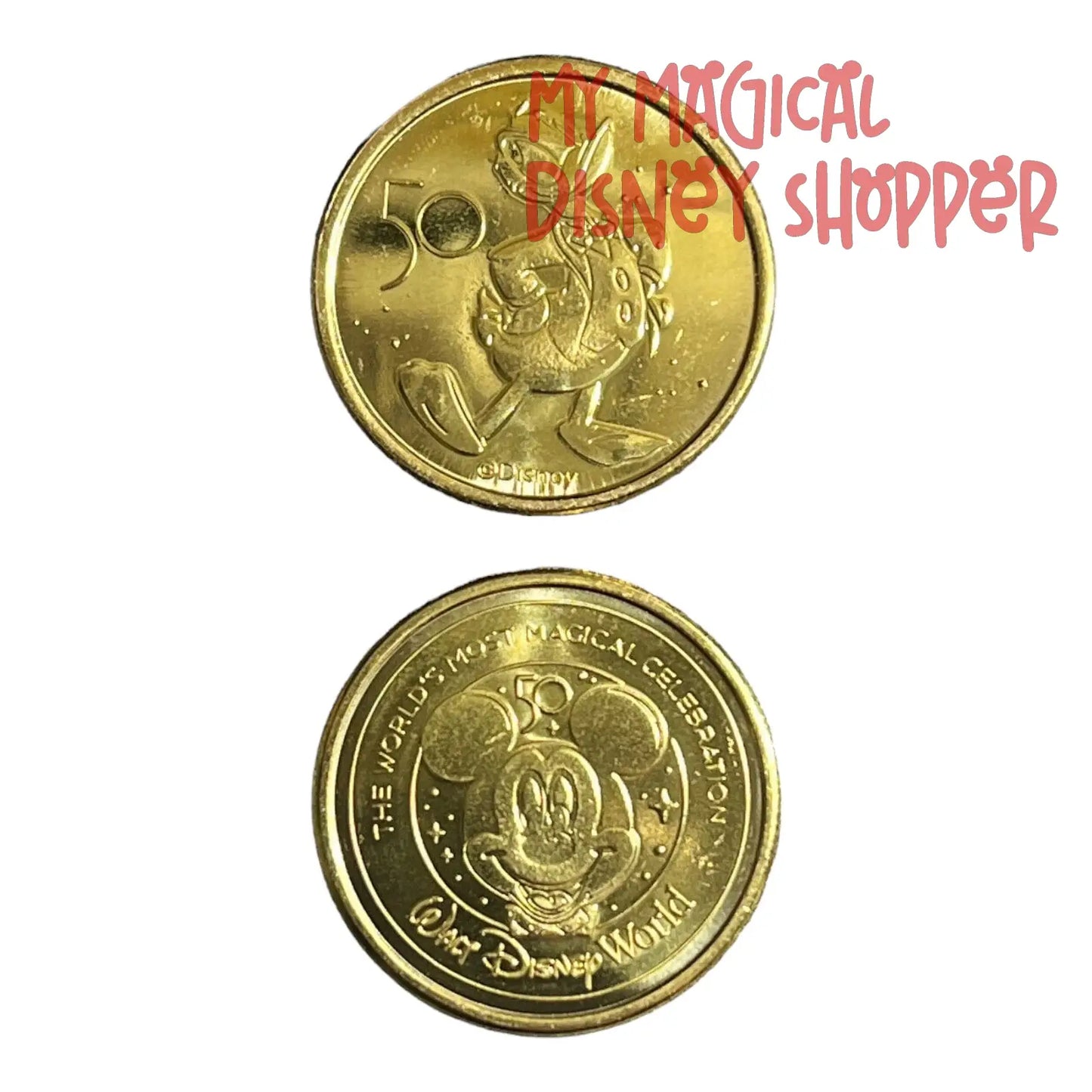 Donald Duck Walt Disney World 50th Gold Medallion