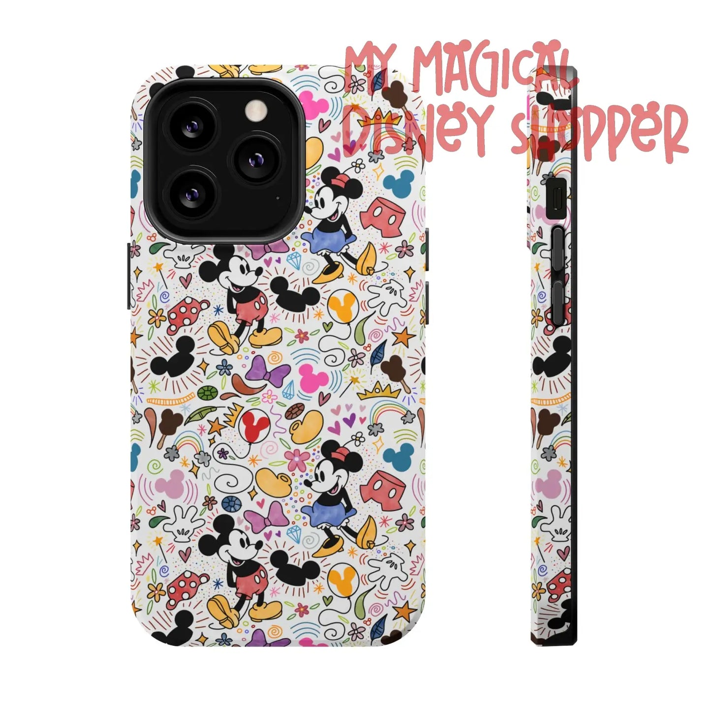 Doodlebug Mickey and Minnie MagSafe Tough iPhone Case