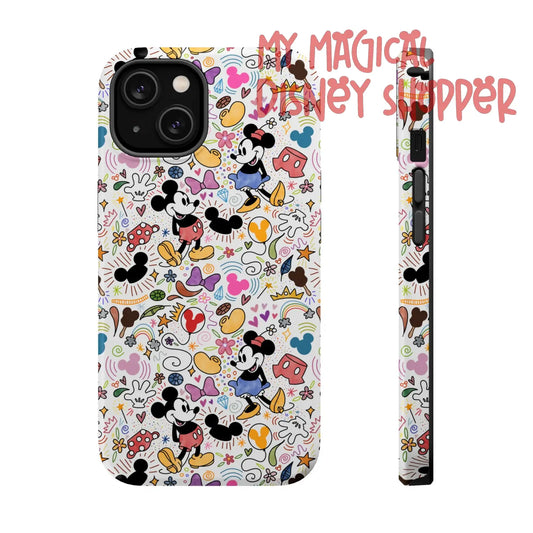 Doodlebug Mickey and Minnie MagSafe Tough iPhone Case