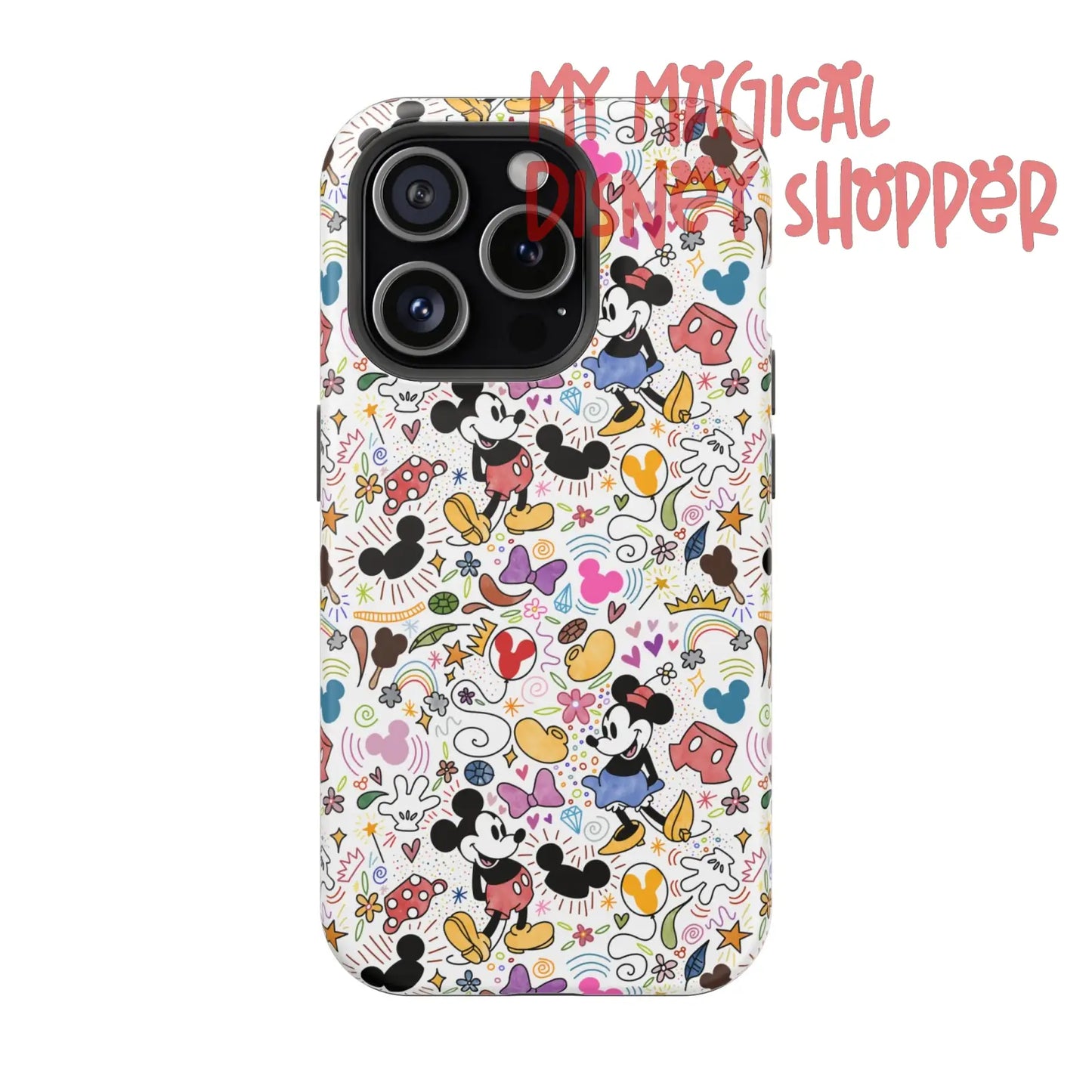 Doodlebug Mickey and Minnie MagSafe Tough iPhone Case