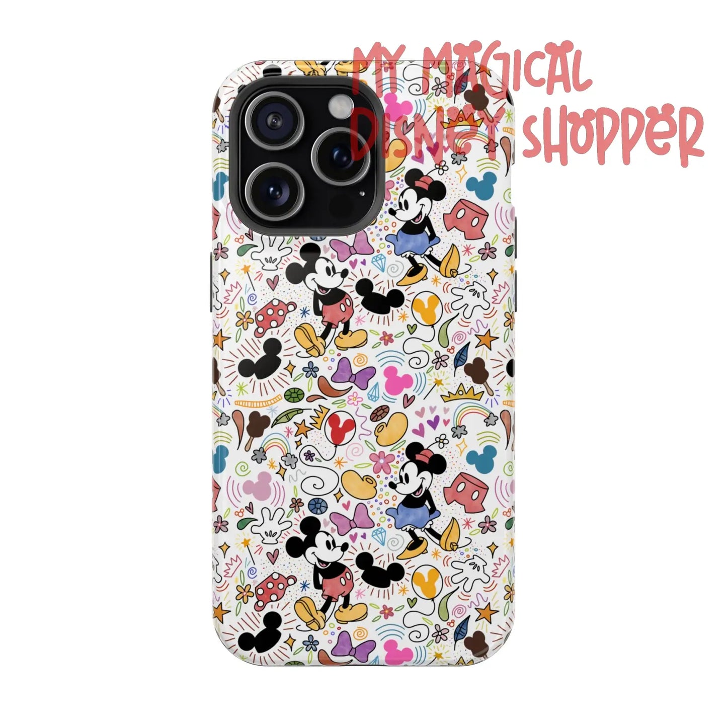 Doodlebug Mickey and Minnie MagSafe Tough iPhone Case