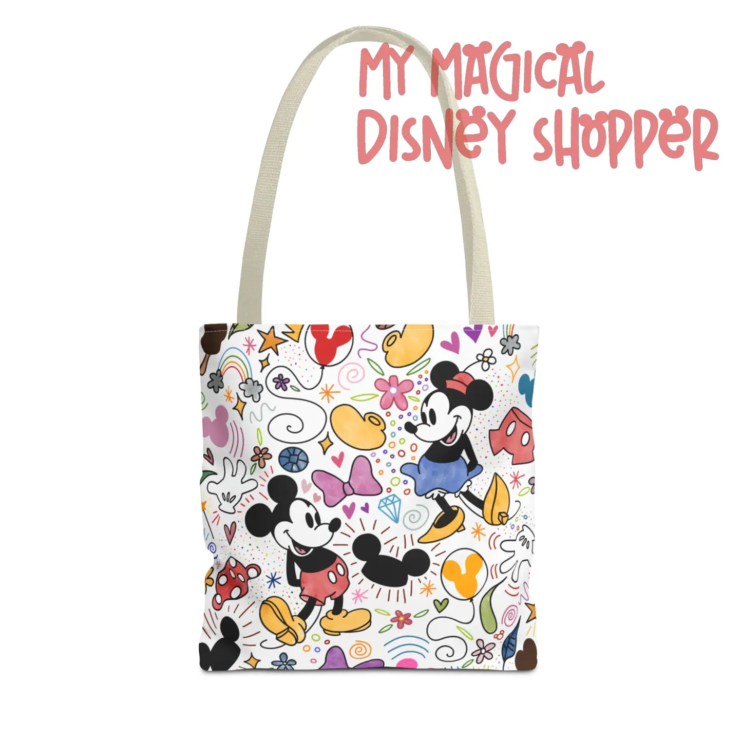 Doodlebug Mickey and Minnie Tote Bag