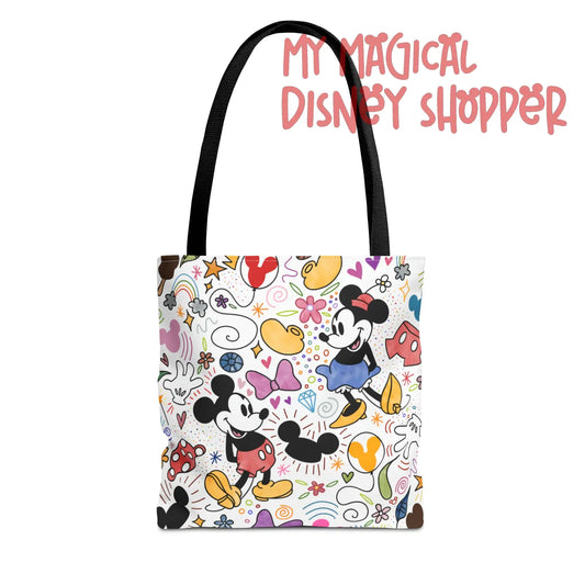 Doodlebug Mickey and Minnie Tote Bag