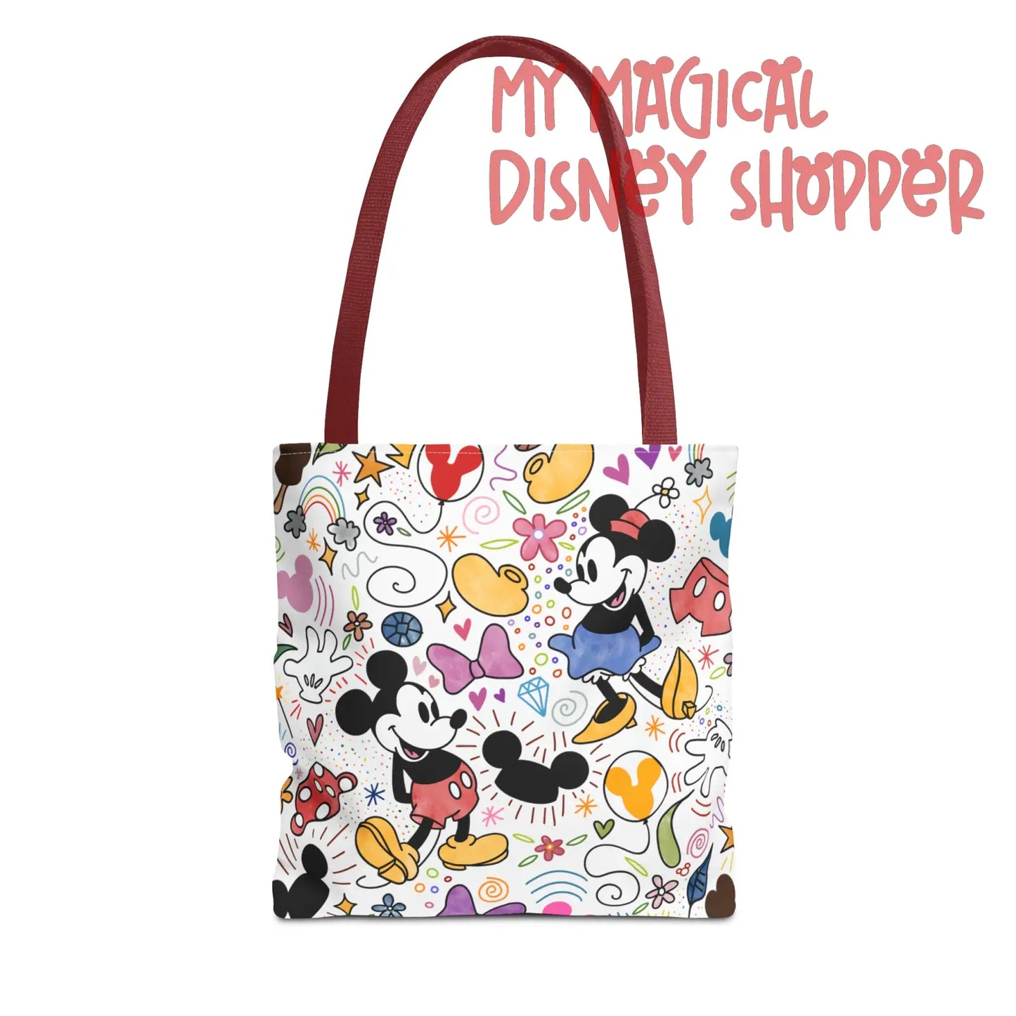 Doodlebug Mickey and Minnie Tote Bag
