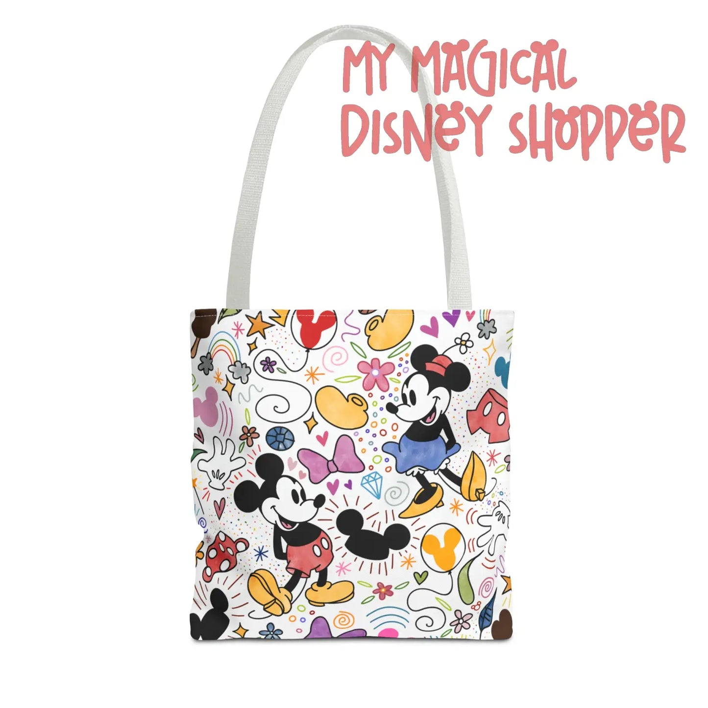 Doodlebug Mickey and Minnie Tote Bag