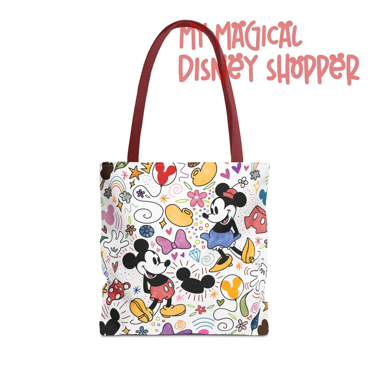 Doodlebug Mickey and Minnie Tote Bag