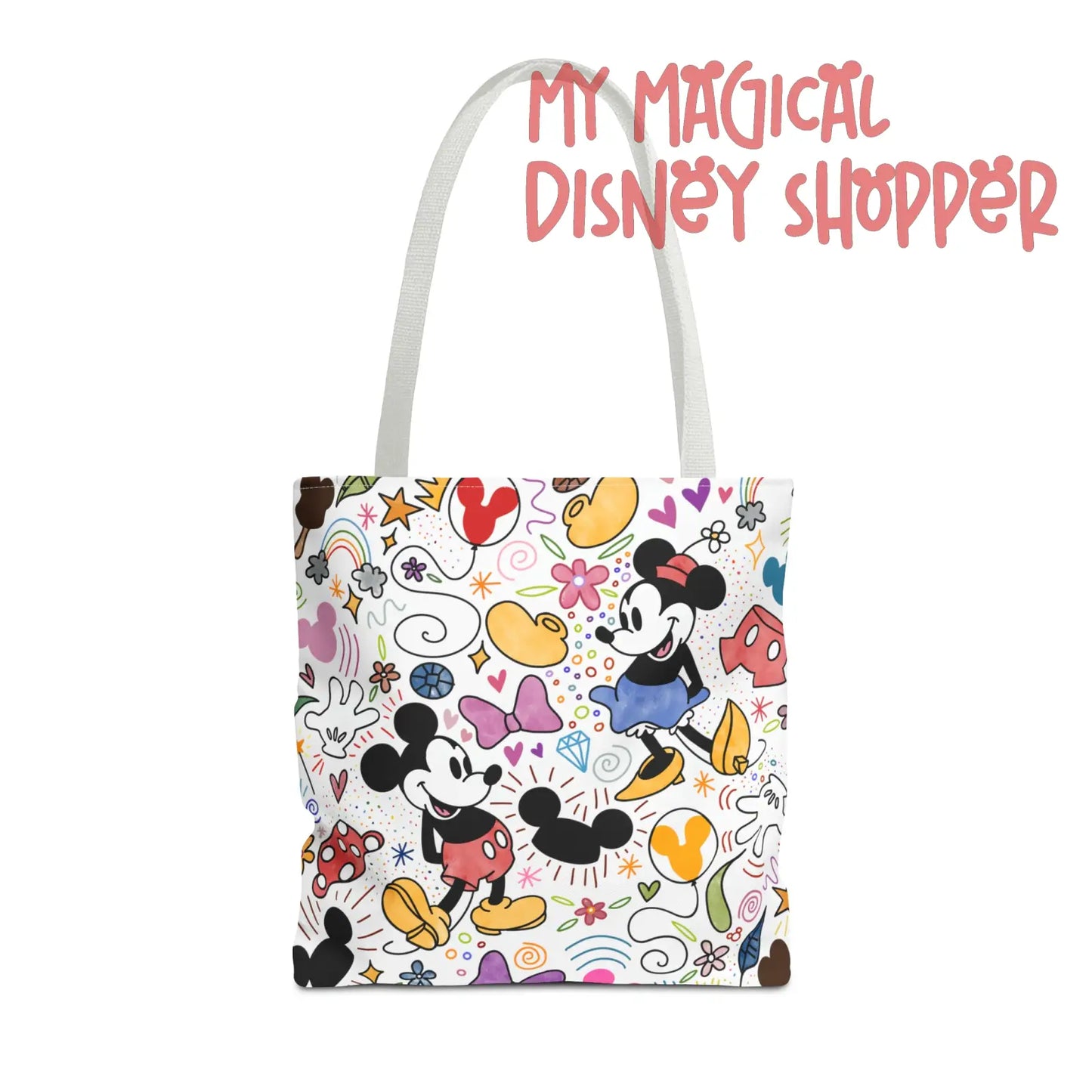 Doodlebug Mickey and Minnie Tote Bag