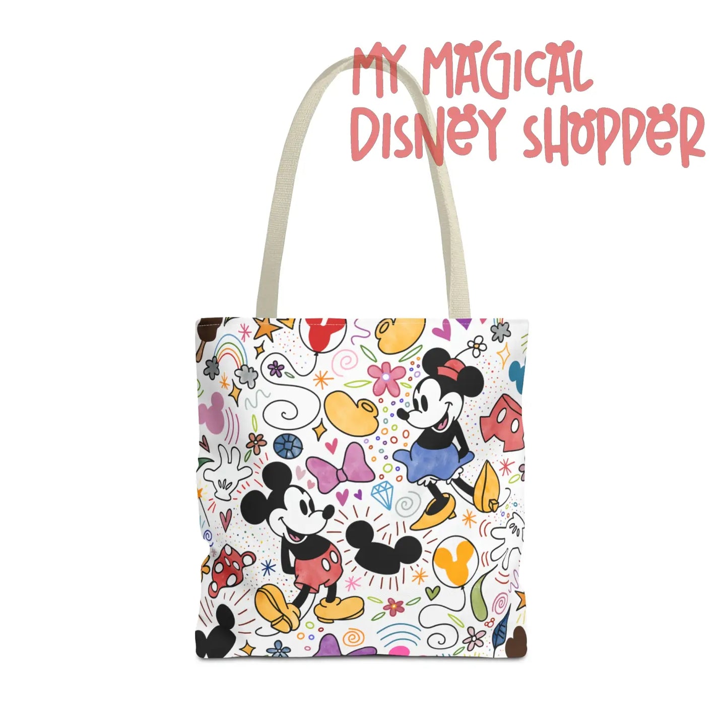 Doodlebug Mickey and Minnie Tote Bag