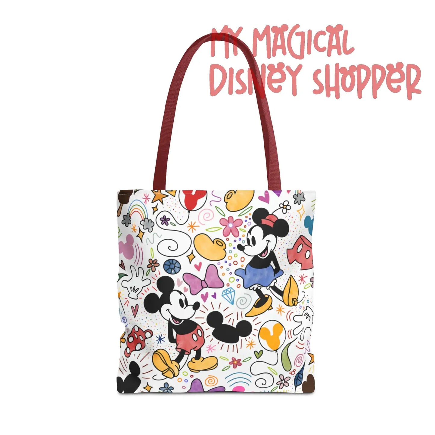 Doodlebug Mickey and Minnie Tote Bag
