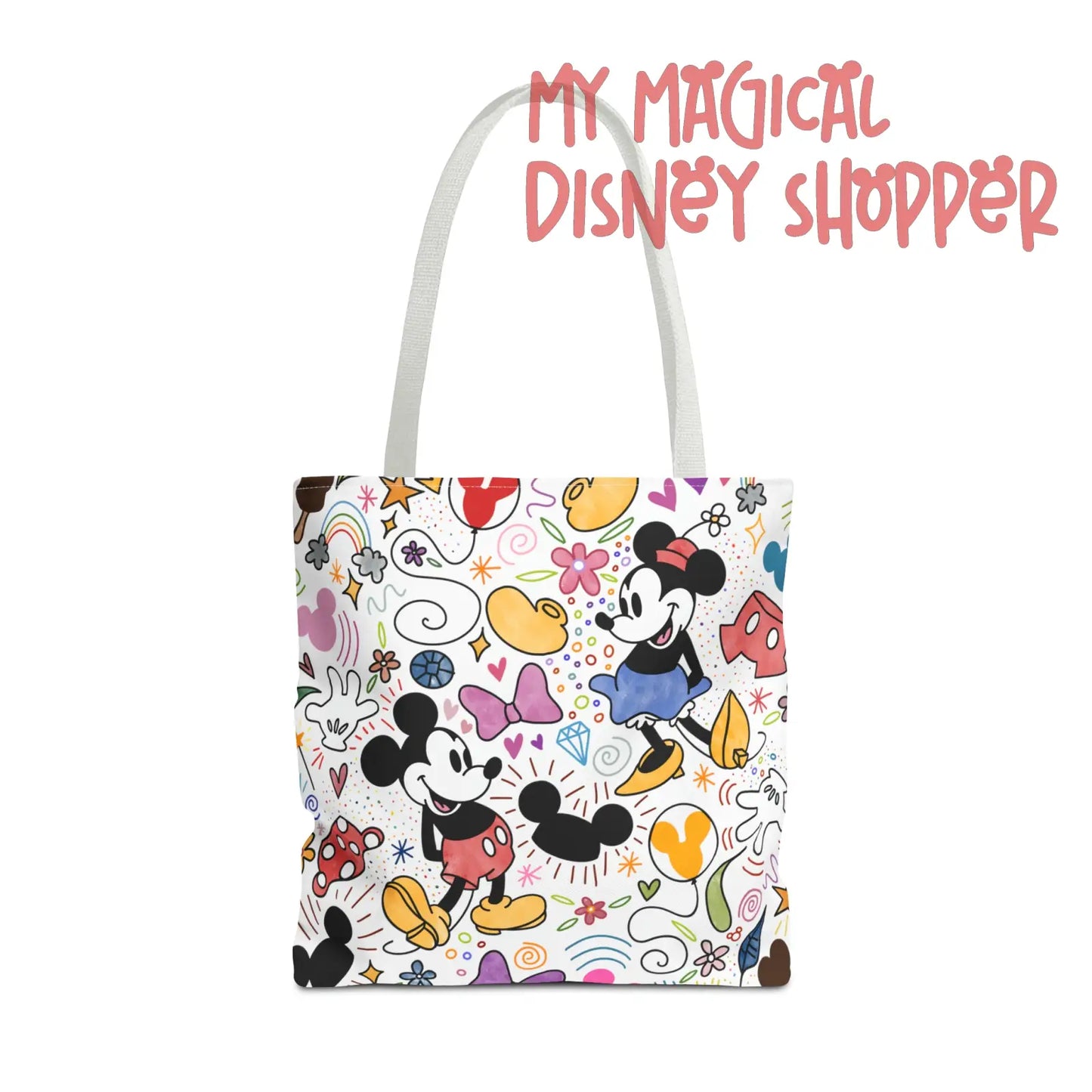 Doodlebug Mickey and Minnie Tote Bag