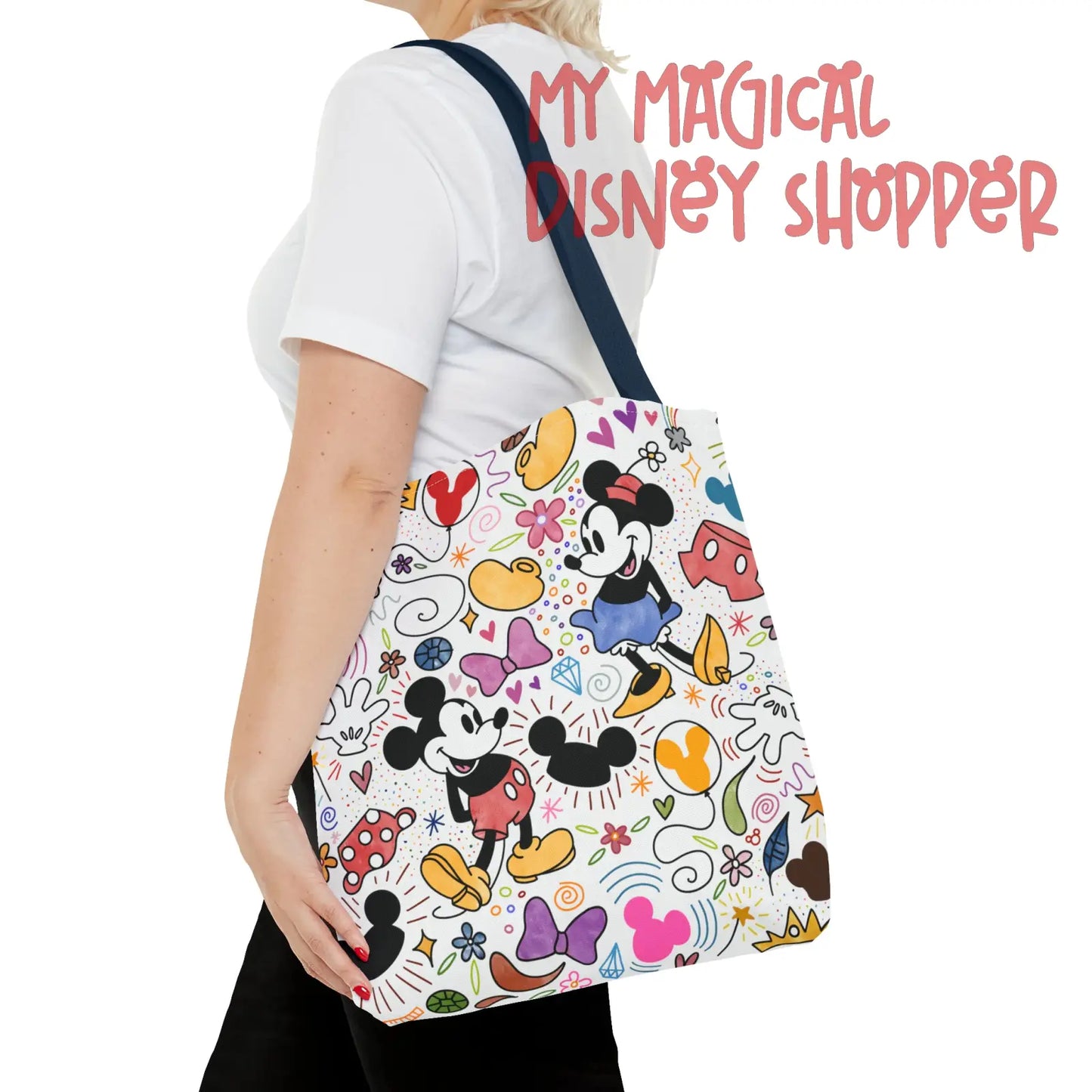 Doodlebug Mickey and Minnie Tote Bag