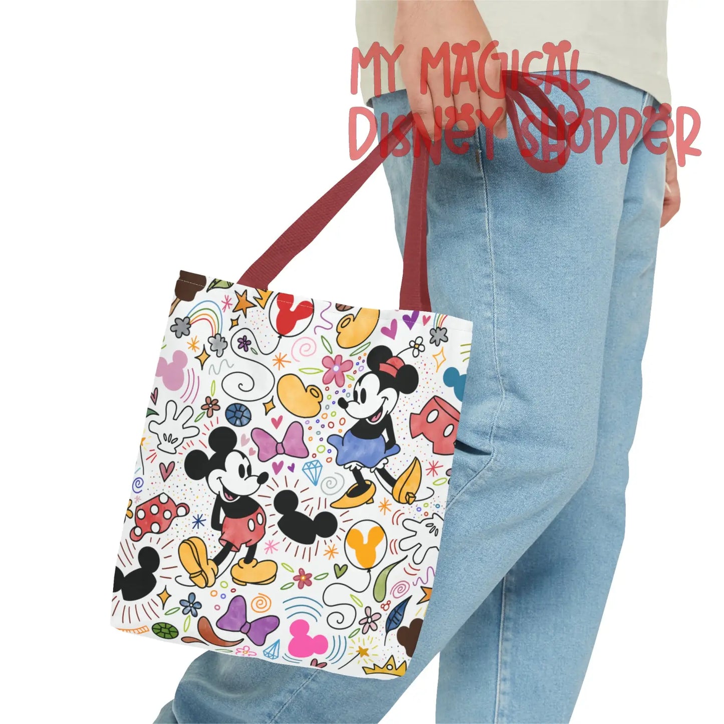 Doodlebug Mickey and Minnie Tote Bag