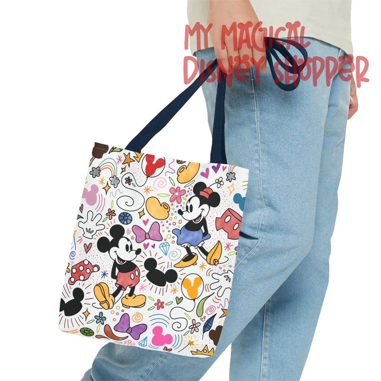 Doodlebug Mickey and Minnie Tote Bag