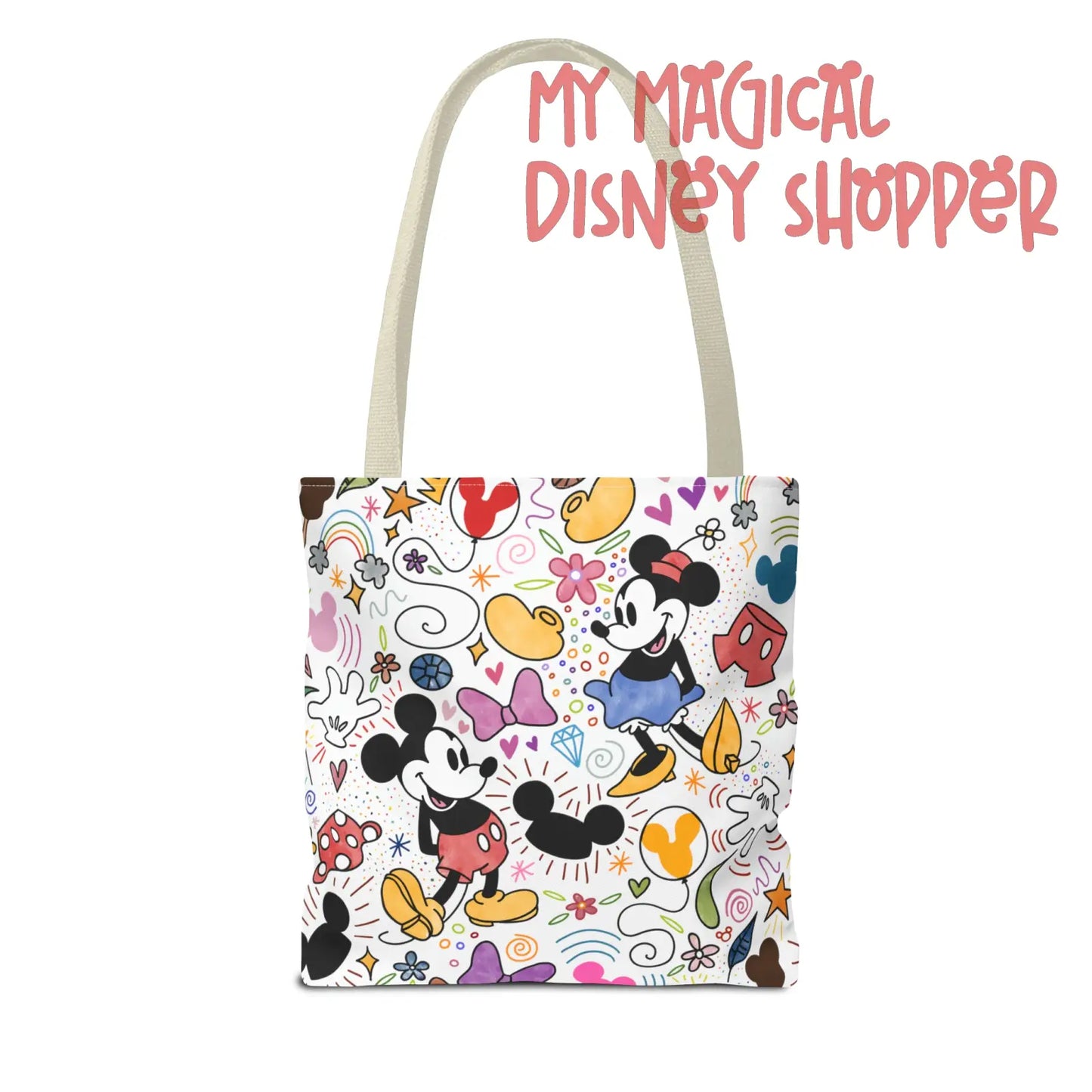 Doodlebug Mickey and Minnie Tote Bag