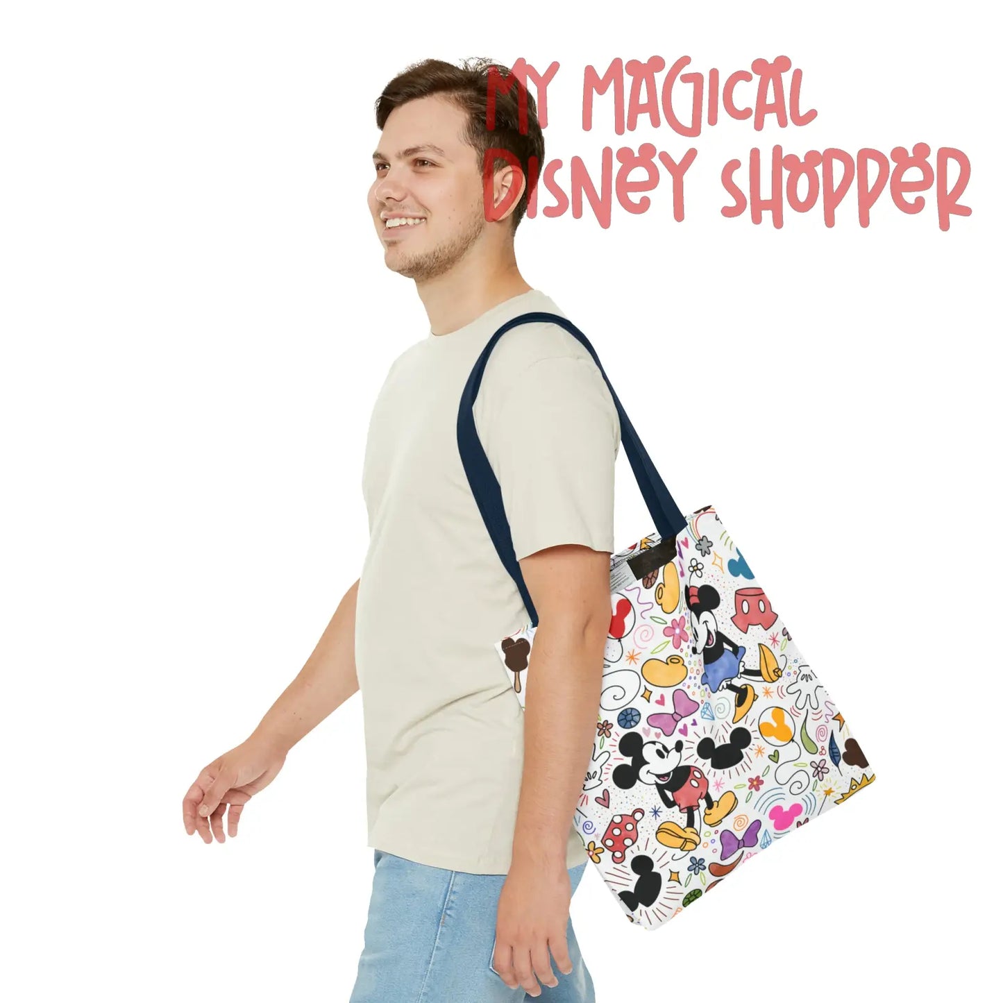 Doodlebug Mickey and Minnie Tote Bag