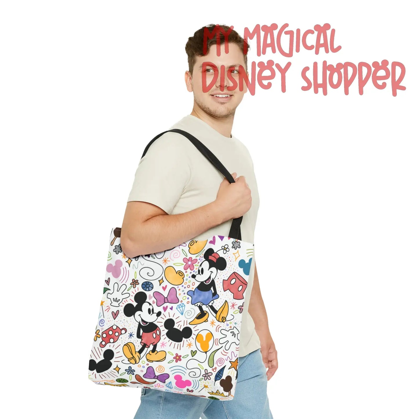 Doodlebug Mickey and Minnie Tote Bag