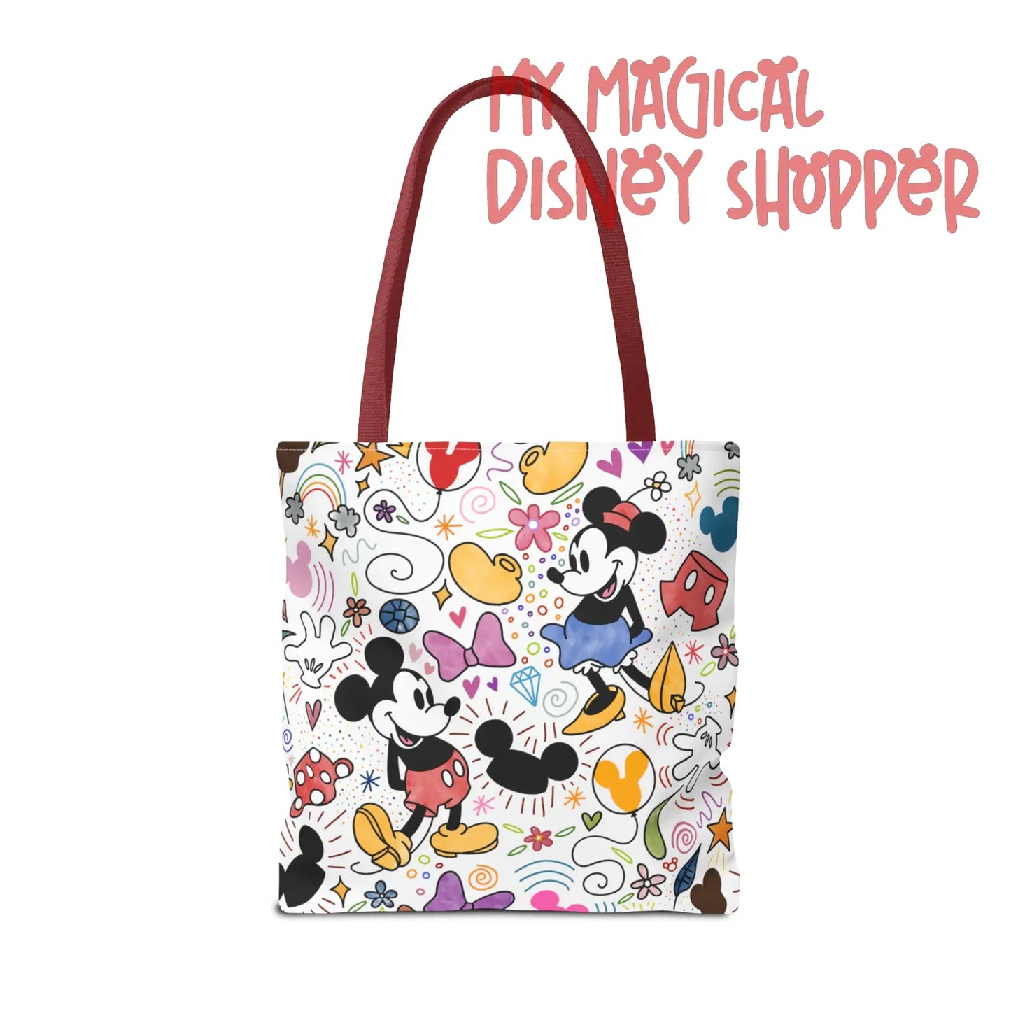Doodlebug Mickey and Minnie Tote Bag
