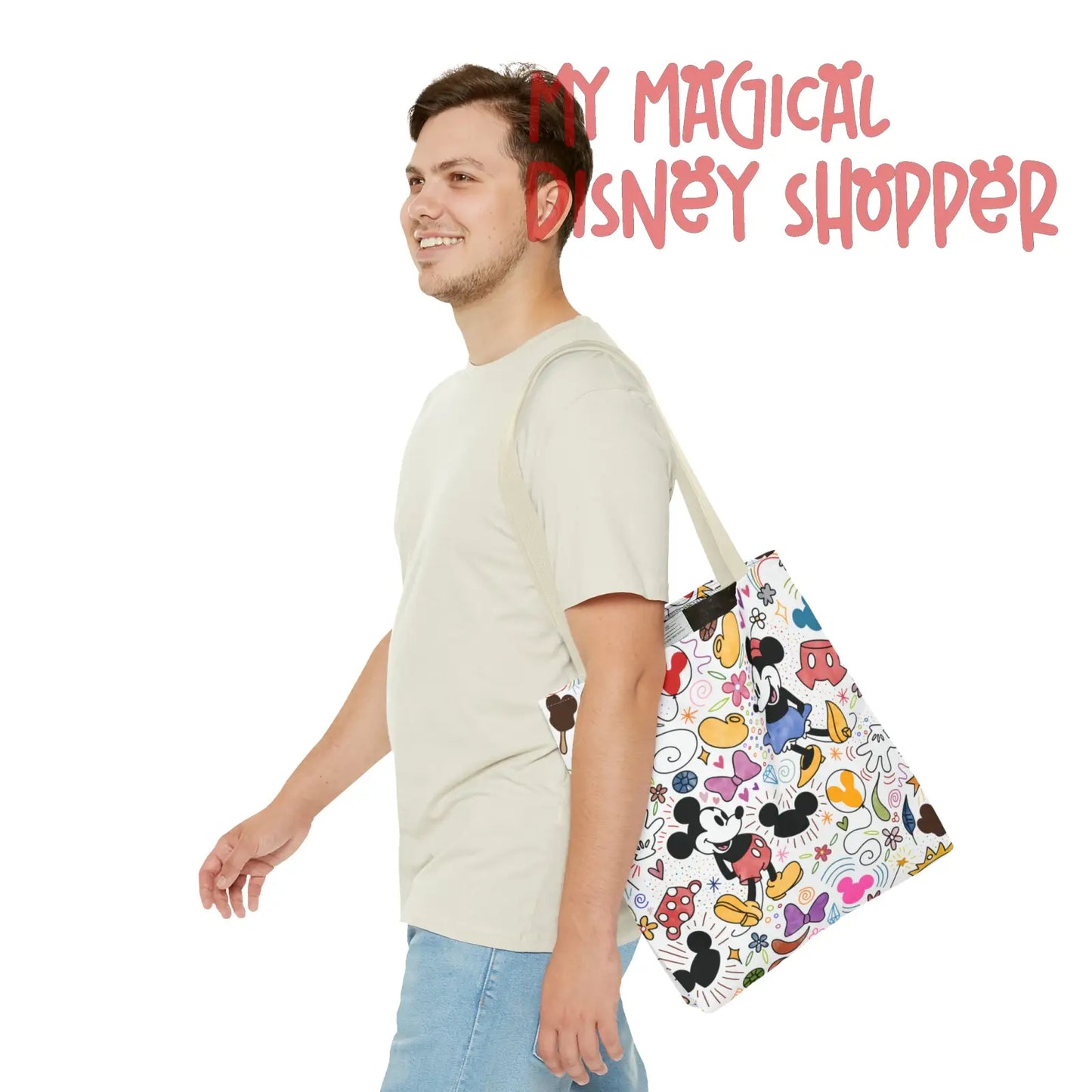 Doodlebug Mickey and Minnie Tote Bag
