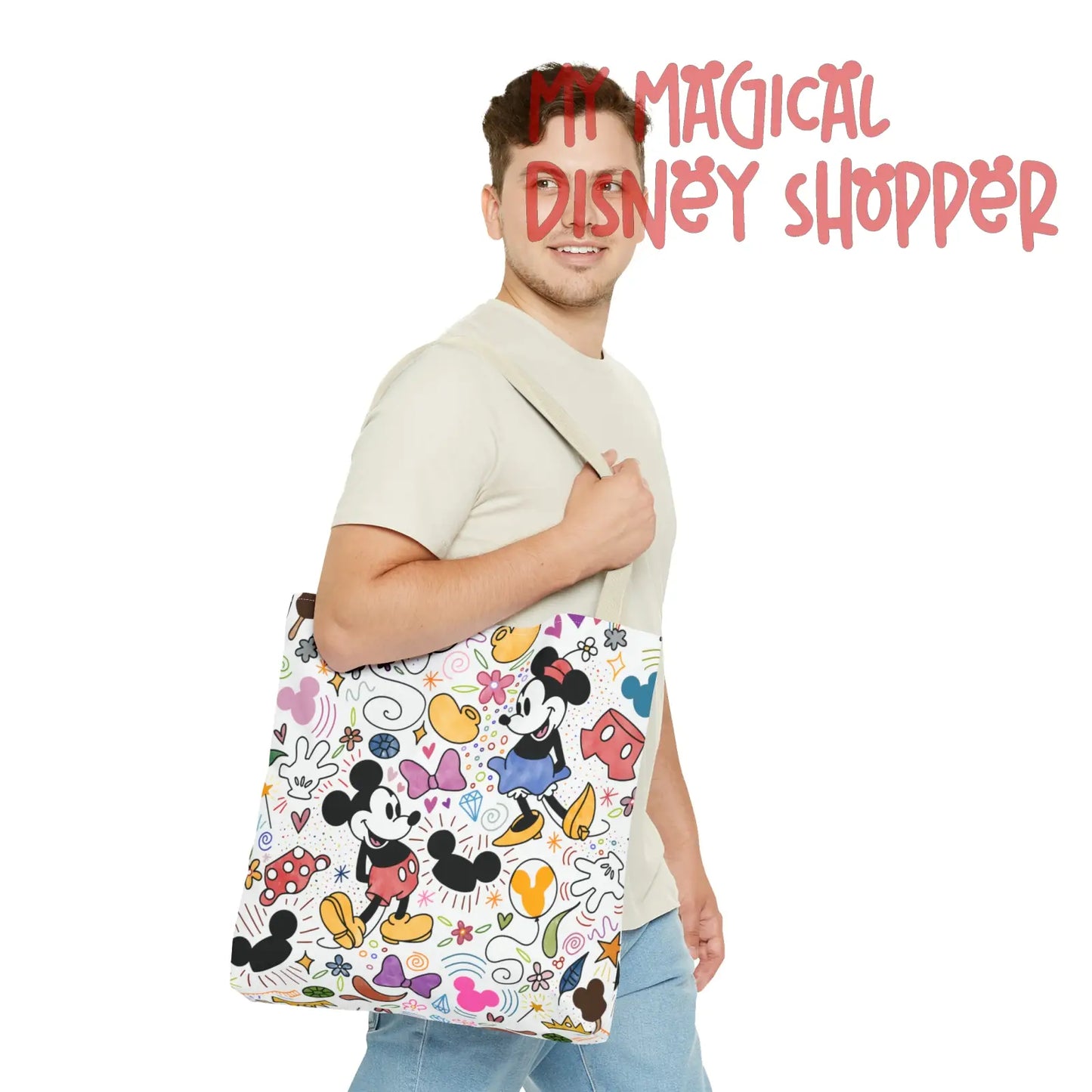 Doodlebug Mickey and Minnie Tote Bag