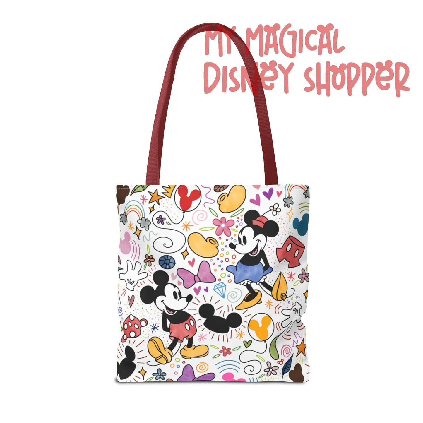 Doodlebug Mickey and Minnie Tote Bag